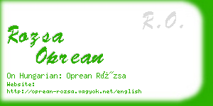 rozsa oprean business card